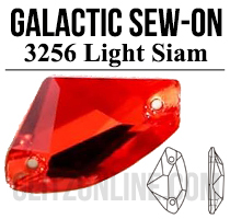3256 Glitzstone Light Siam Red Crystal Sew On Galactic Rhinestones